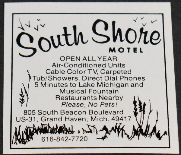 South Shore Motel - 1986 Print Ad (newer photo)
